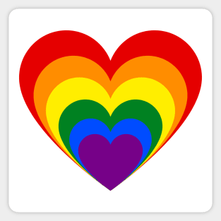 Gay heart in heart Sticker